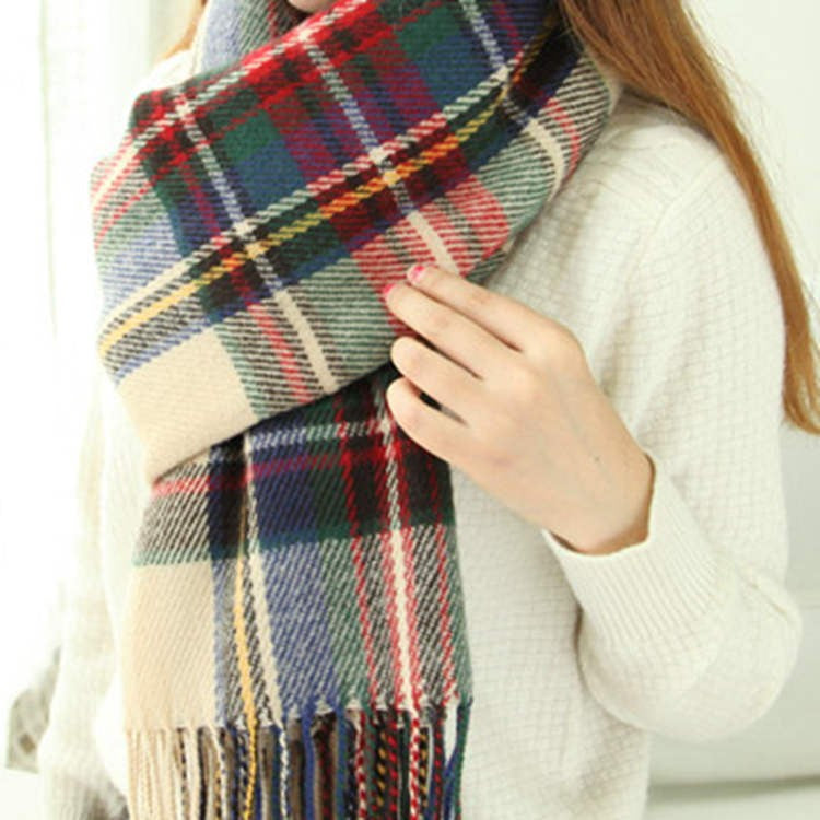 Aureline Cashmere Touch Plaid Scarf