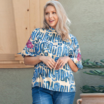 Liora Printed Round Neck Tee