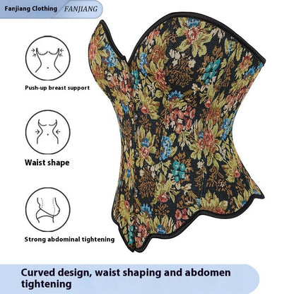 Seraphina Jacquard Corset with Fishbone Support