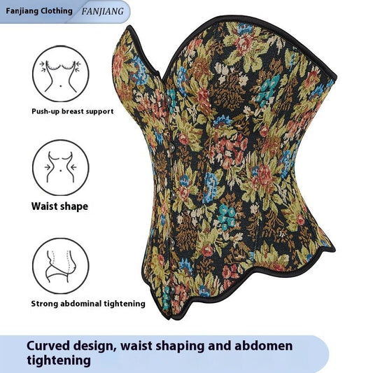 Seraphina Jacquard Corset with Fishbone Support